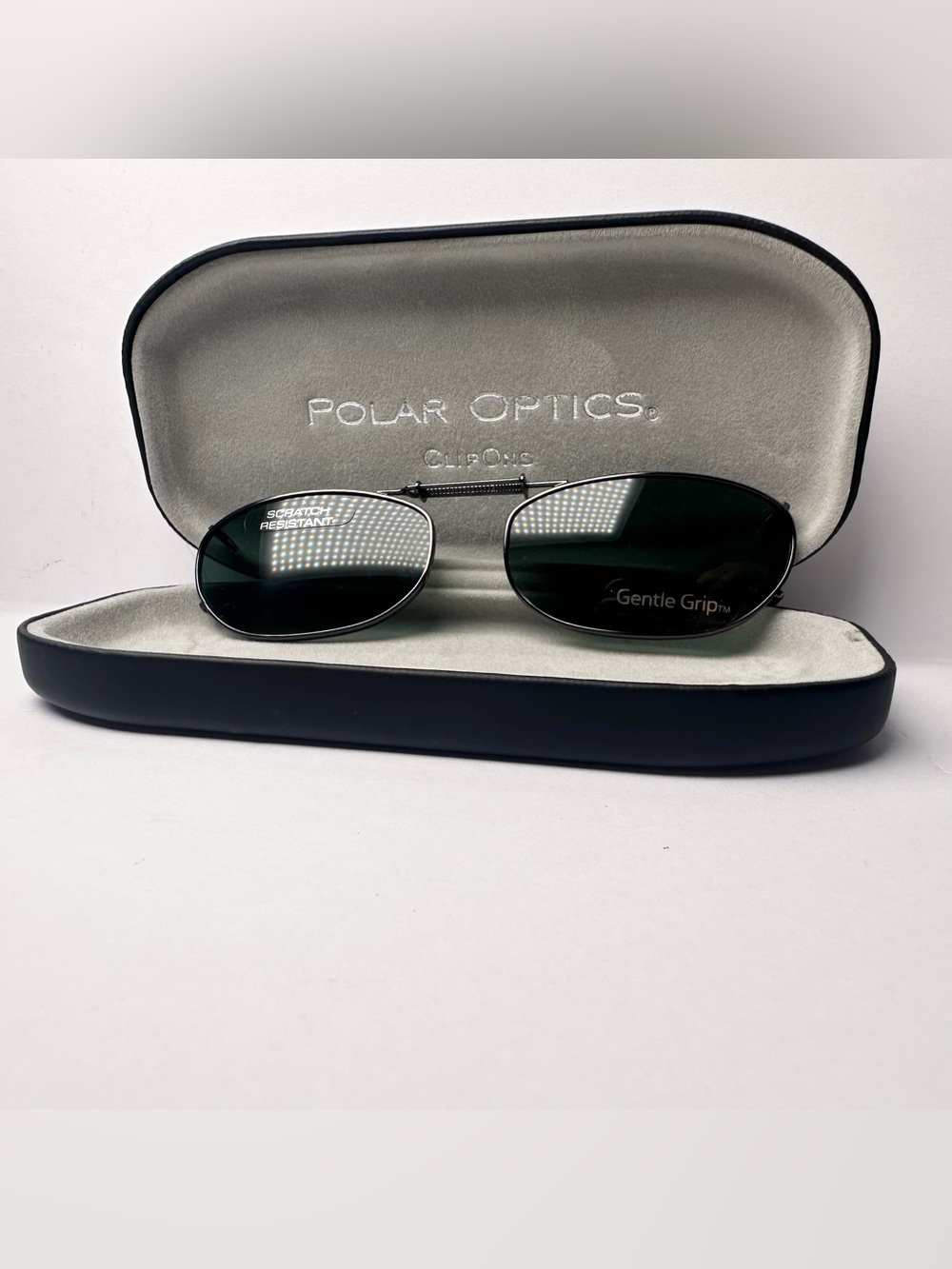 Polar Optics Clip-On Polarized Sunglasses Expandable Scratch Resist Rectangle